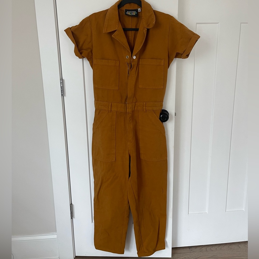 Big Bud Press Mustard Short Sleeve Jumpsuit